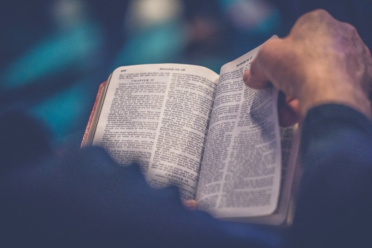 Open Bible being read